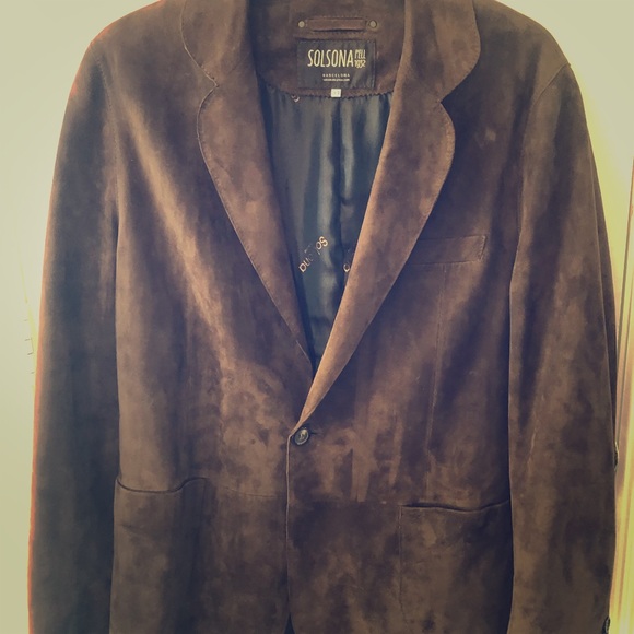 Solsona brown suede sports jacket. US 44 regular - Picture 2 of 8